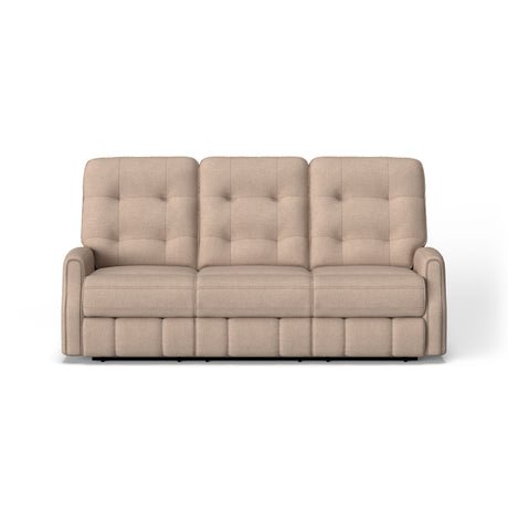 Devon Transitional Fabric Power Reclining Sofa With Power Headrests | Flexsteel