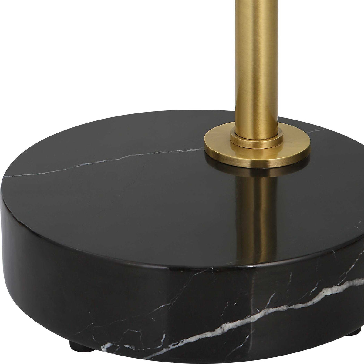 Huxford Brass Arch Floor Lamp - Yellow by Uttermost - View 7