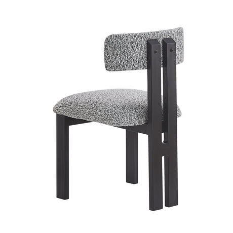 3- Piece Dining Set,Upholstered Dining Chairs With Metal Legs (Set of 2) (Black+White) + Round Dining Table - sold by Home Elegance USA
