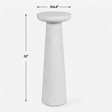 Lirra Marble Drink Table - White by Uttermost - View 5