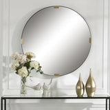 Clip Modern Round Mirror - Silver by Uttermost - View 2