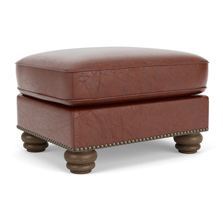 Bexley Leather Ottoman, Nailhead Trim | Flexsteel