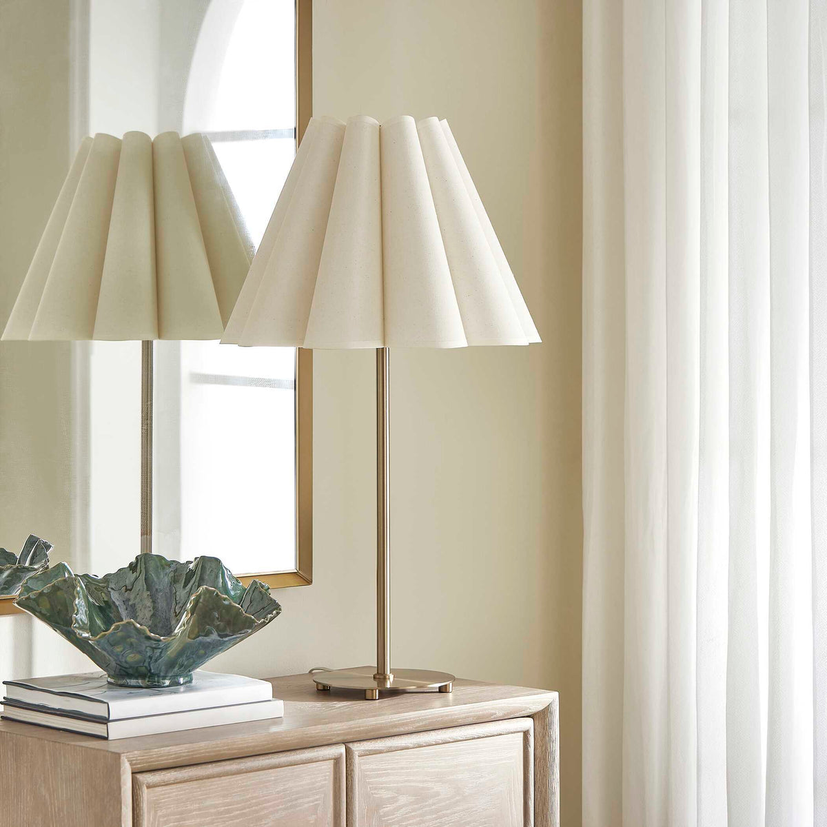 Lilabet Fluted Shade Table Lamp - Gold by Uttermost - View 3