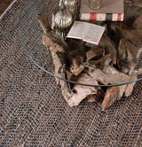 Tobais 8 X 10 Rescued Leather & Fabric Rug - Light Brown by Uttermost - View 2