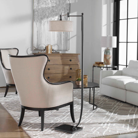 Lamine Floor Lamp Dark Bronze - Bronze / Beige by Uttermost - View 2