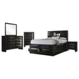 Isabel Black 5-piece Storage Bedroom Set - sold by Home Elegance USA