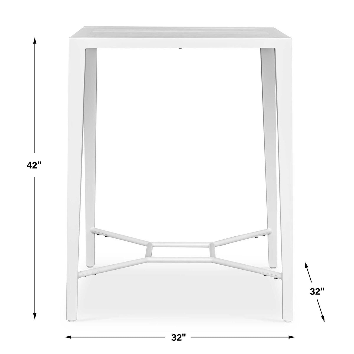 Montellano Outdoor Bar Table - White by Uttermost - View 11