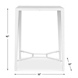Montellano Outdoor Bar Table - White by Uttermost - View 11