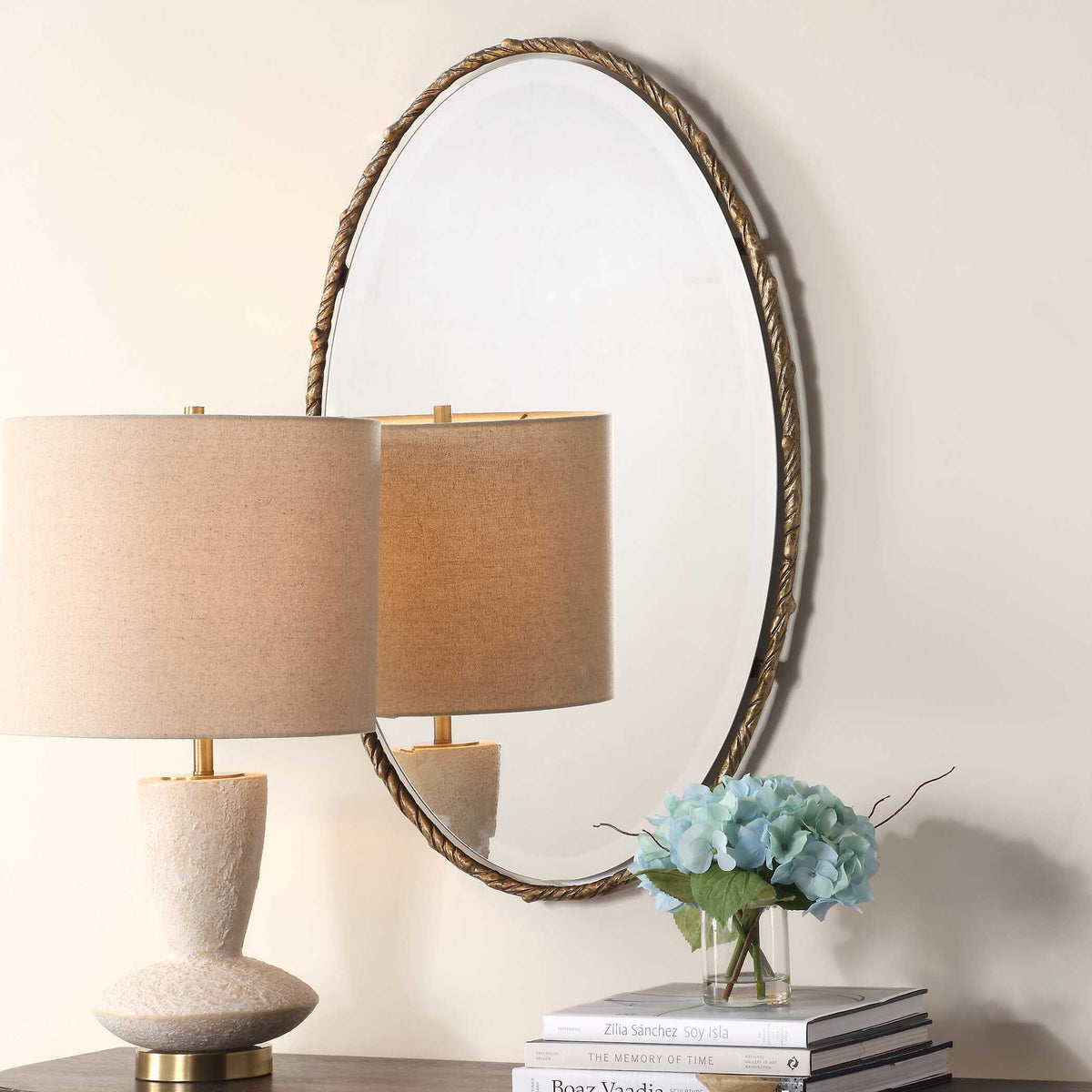 Twisted Branch Oval Mirror - Gold by Uttermost - View 3