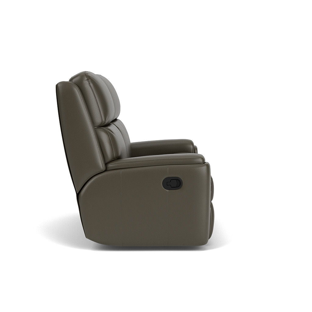Rio Transitional Leather Reclining Loveseat | Flexsteel