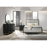 Anser Black and Grey 4-piece Eastern King Bedroom Set