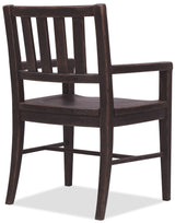 Driftwood Splatback Arm Chair (Set of 2) Burnt Timber - Black by Hooker Furniture - View 3
