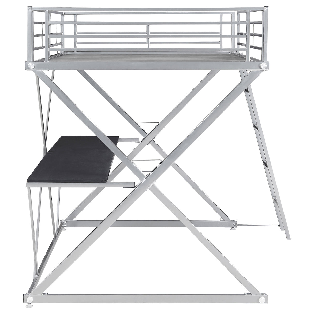 Full Workstation Loft Bed - Hyde Full Workstation Loft Bed Silver