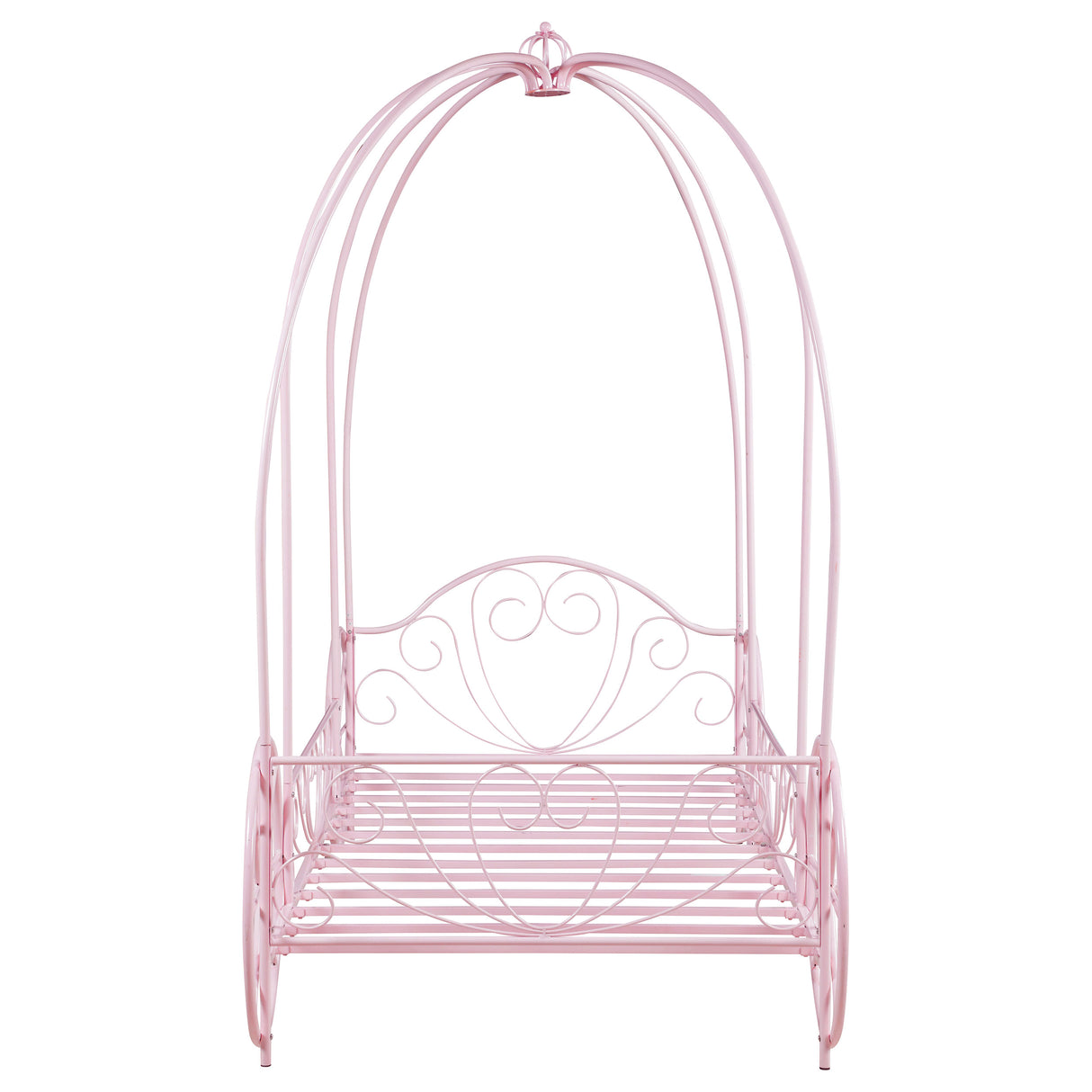 Twin Canopy Bed - Massi Metal Twin Canopy Bed Powder Pink