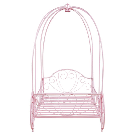 Twin Canopy Bed - Massi Metal Twin Canopy Bed Powder Pink