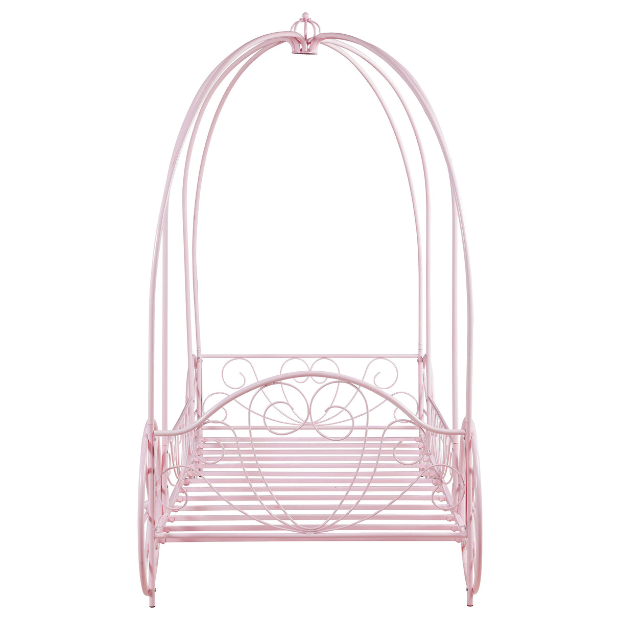 Twin Canopy Bed - Massi Metal Twin Canopy Bed Powder Pink