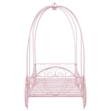 Twin Canopy Bed - Massi Metal Twin Canopy Bed Powder Pink