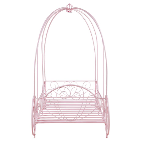 Twin Canopy Bed - Massi Metal Twin Canopy Bed Powder Pink