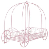 Twin Canopy Bed - Massi Metal Twin Canopy Bed Powder Pink