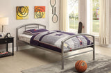 Baines Metal Twin Open Frame Bed Silver | Coaster - 400159T - Home Elegance USA - 2