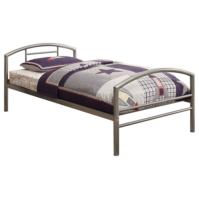 Baines Metal Twin Open Frame Bed Silver | Coaster - 400159T - Home Elegance USA - 1