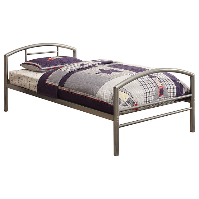 Twin Bed - Baines Metal Twin Open Frame Bed Silver