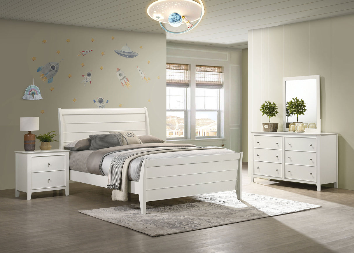 Full Bed 4 Pc Set - Selena 4-piece Full Bedroom Set Cream White