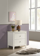 Nightstand - Selena 2-drawer Nightstand Cream White