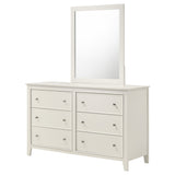 Dresser With Mirror - Selena 6-drawer Dresser with Mirror Cream White