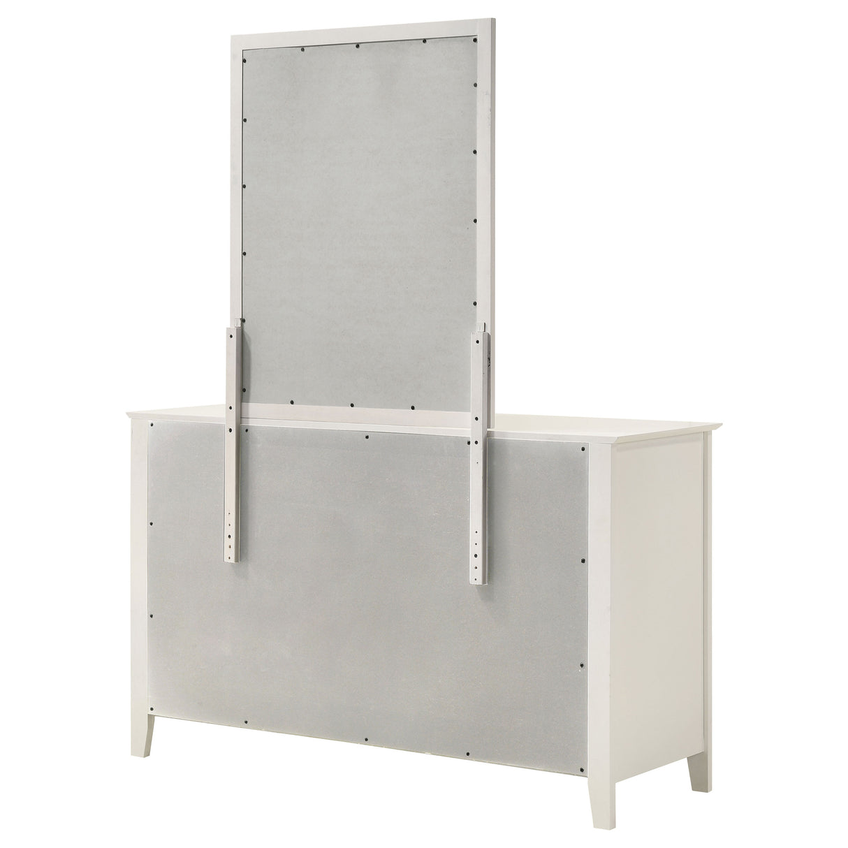 Dresser With Mirror - Selena 6-drawer Dresser with Mirror Cream White