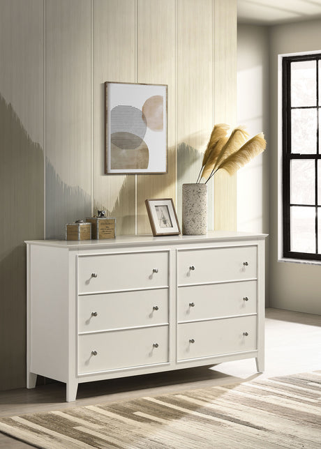 Dresser - Selena 6-drawer Dresser Cream White