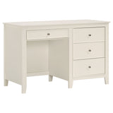 Computer Desk - Selena 3-drawer Computer Desk Storage Cream White