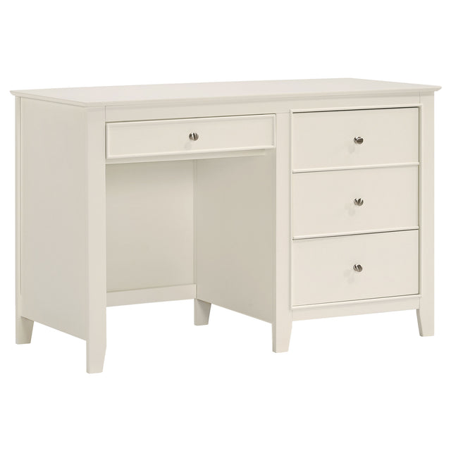 Computer Desk - Selena 3-drawer Computer Desk Storage Cream White