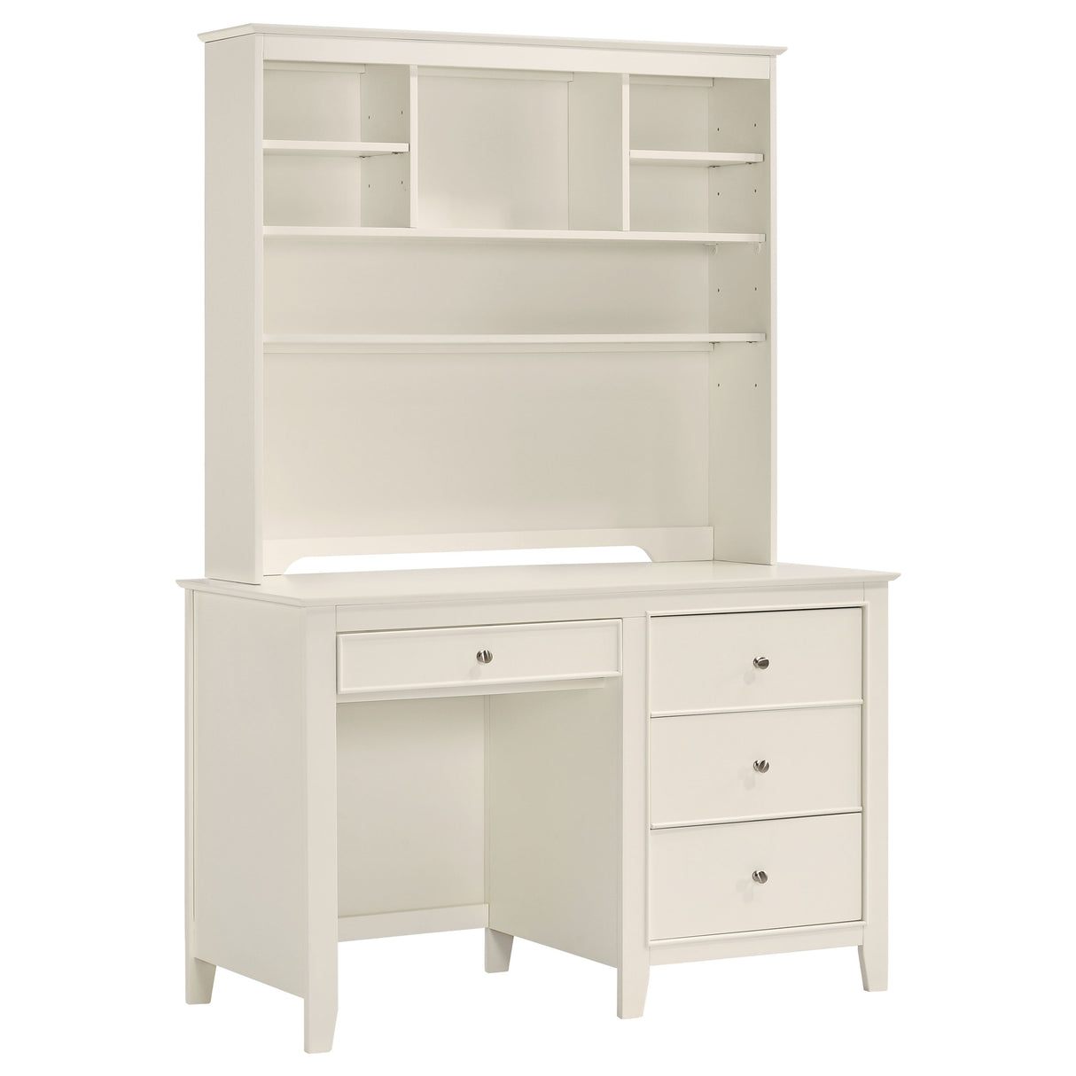 Computer Desk - Selena 3-drawer Computer Desk Storage Cream White