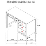 Computer Desk - Selena 3-drawer Computer Desk Storage Cream White