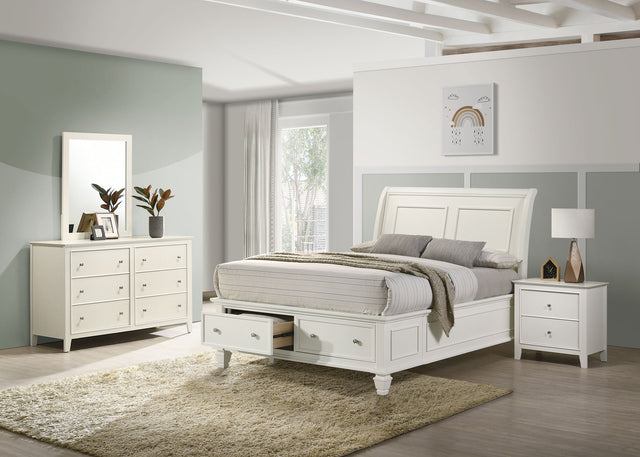 Full Bed 4 Pc Set - Selena 4-piece Full Bedroom Set Cream White