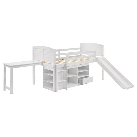 Twin Workstation Loft Bed - Millie Twin Workstation Loft Bed White