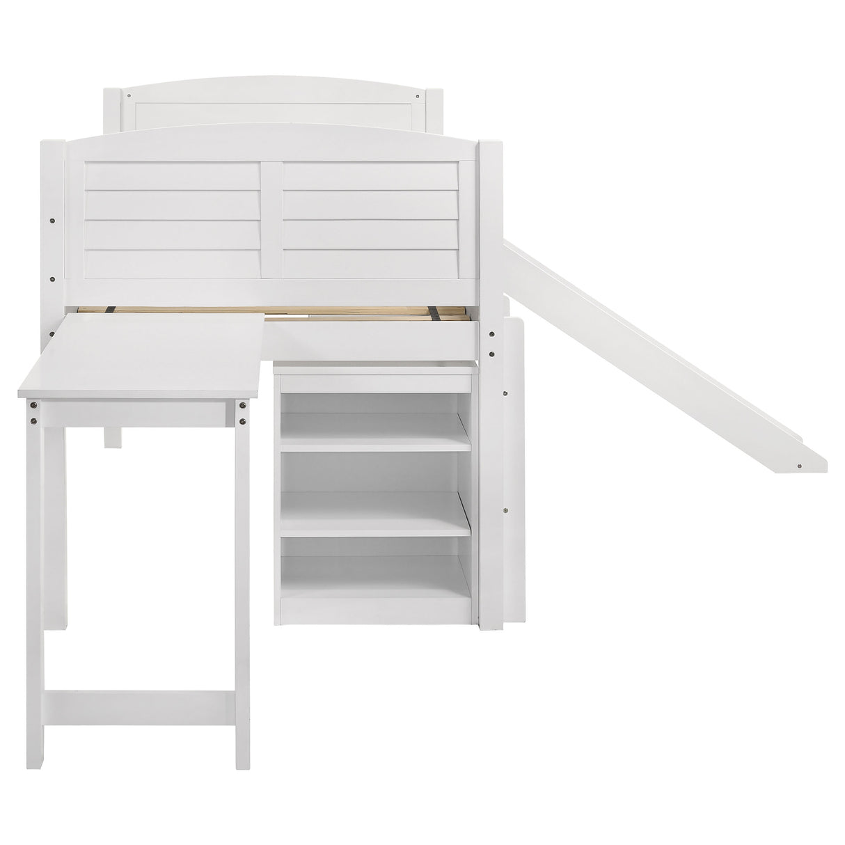 Twin Workstation Loft Bed - Millie Twin Workstation Loft Bed White