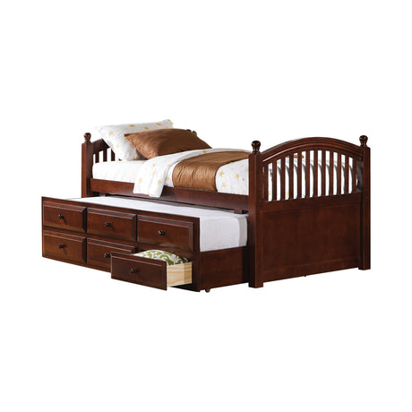 Captain'S Bed W/ Trundle - Norwood Twin Captain's Bed with Trundle and Drawers Chestnut