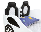 Cruiser Wood Twin LED Car Bed White | Coaster | Home Elegance USA