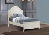 Full Bed - Dominique Wood Full Panel Bed Cream White