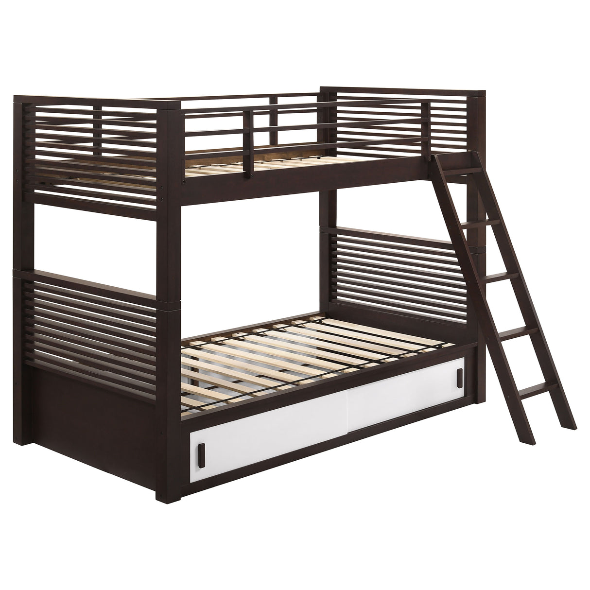 Twin / Twin Bunk Bed - Oliver Twin Over Twin Bunk Bed Java