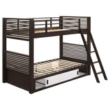 Twin / Twin Bunk Bed - Oliver Twin Over Twin Bunk Bed Java