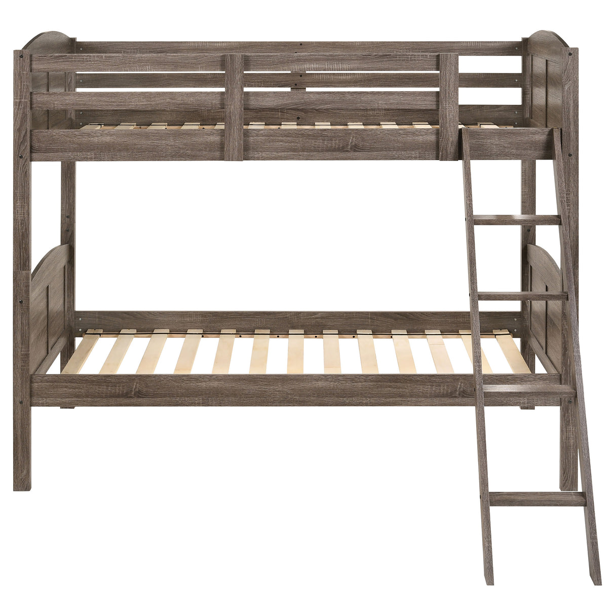 Twin / Twin Bunk Bed - Flynn Twin Over Twin Bunk Bed Weathered Brown