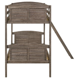 Twin / Twin Bunk Bed - Flynn Twin Over Twin Bunk Bed Weathered Brown