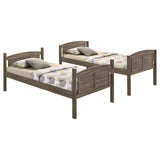 Twin / Full Bunk Bed - Flynn Twin Over Full Bunk Bed Weathered Brown