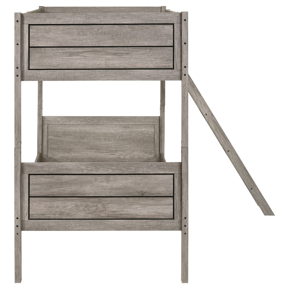 Twin / Twin Bunk Bed - Ryder Twin Over Twin Bunk Bed Weathered Taupe