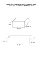 Twin / Twin Bunk Bed - Ryder Twin Over Twin Bunk Bed Weathered Taupe