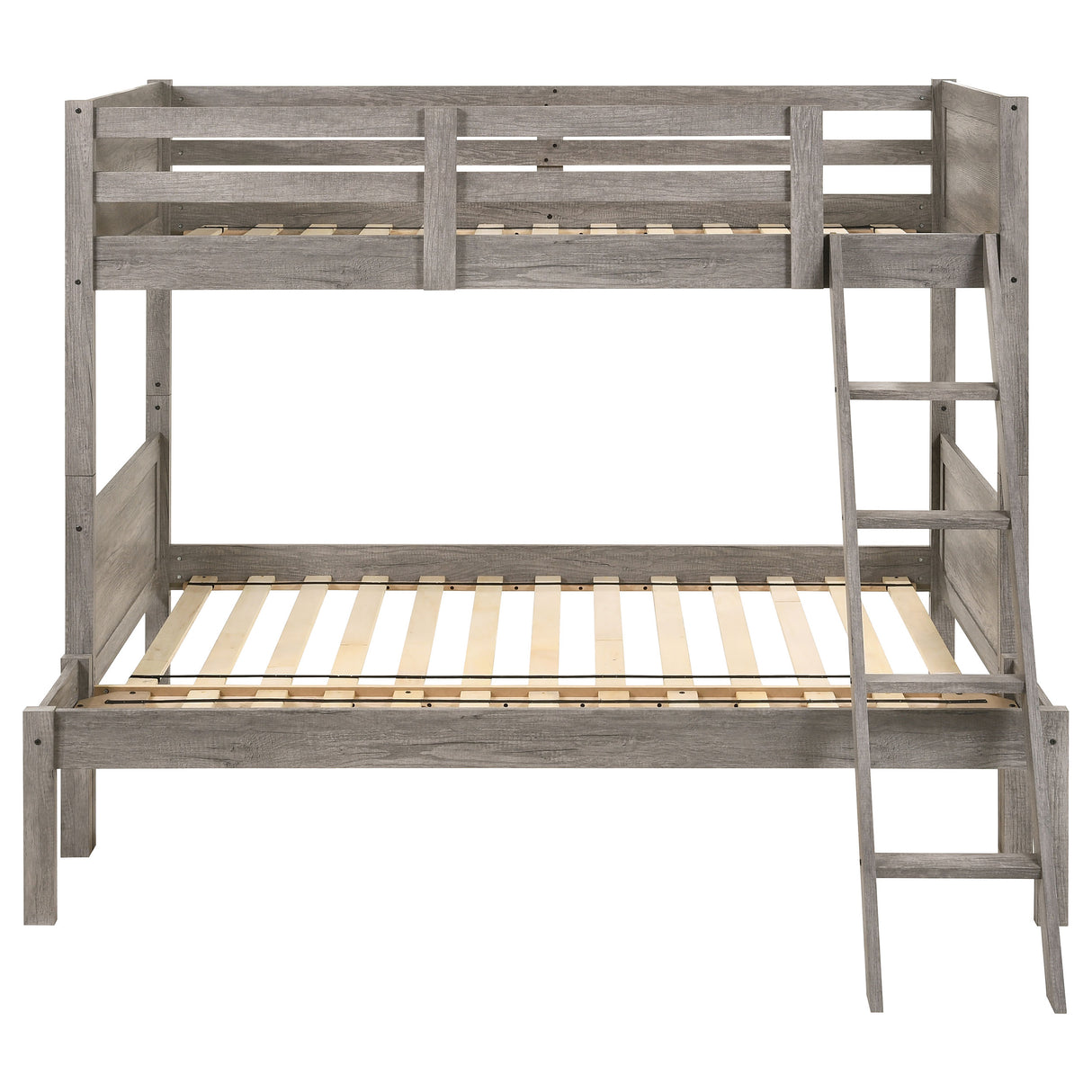 Twin / Full Bunk Bed - Ryder Twin Over Full Bunk Bed Weathered Taupe