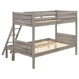 Twin / Full Bunk Bed - Ryder Twin Over Full Bunk Bed Weathered Taupe